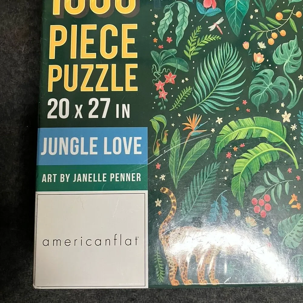 Jungle Love Art By Janelle Penner 1000 Piece Jigsaw Puzzle American Flat New